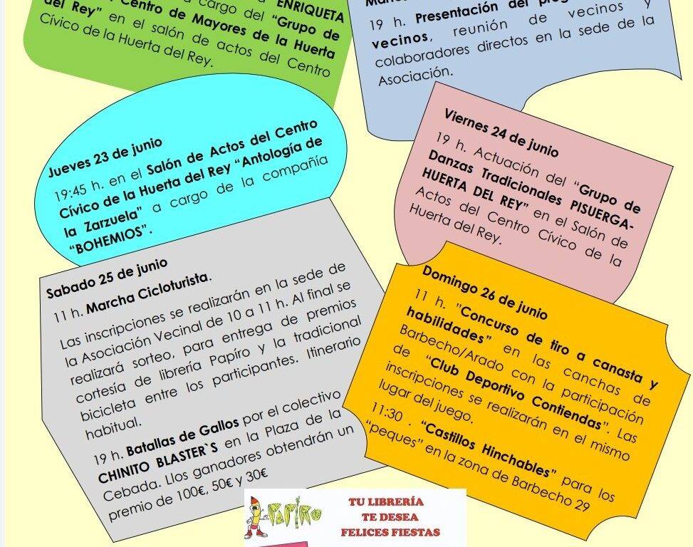 Fiestas del barrio Huerta del Rey 2022