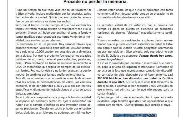 La Federación Informa: Sancho, donde hay Hechos sobran las palabras