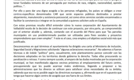 La Federación Vecinal Antonio Machado se posiciona públicamente ante quienes se oponen o cuestionan el centro de acogida de refugiados en nuestra ciudad