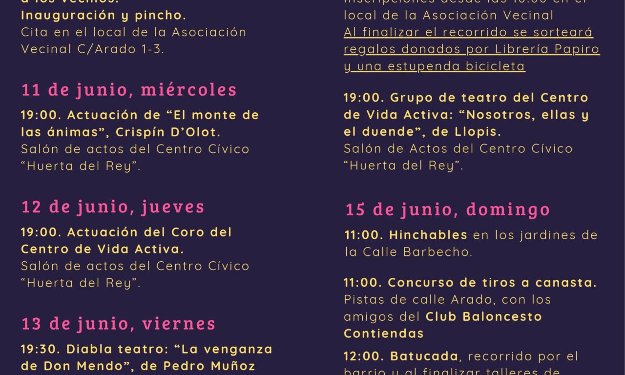 Fiestas Huerta del Rey 2025