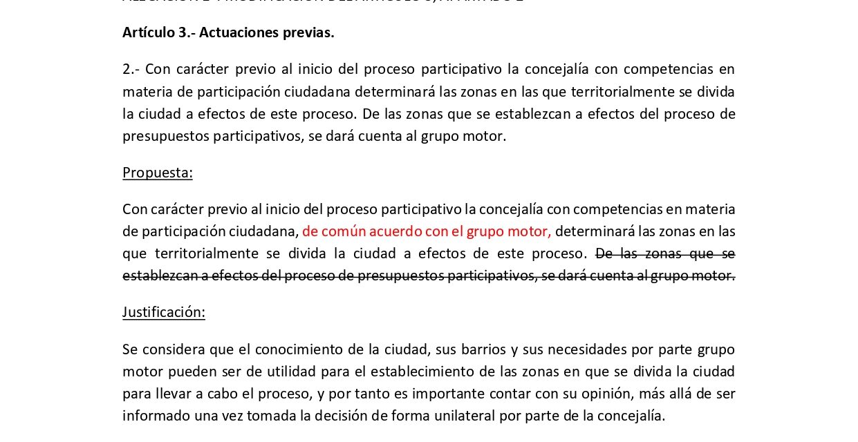 Alegaciones al Reglamento de Presupuestos Participativos