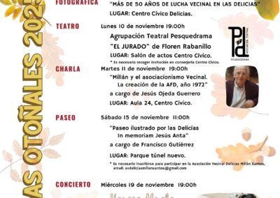 Disfruta en las Delicias: Jornadas otoñales 2025