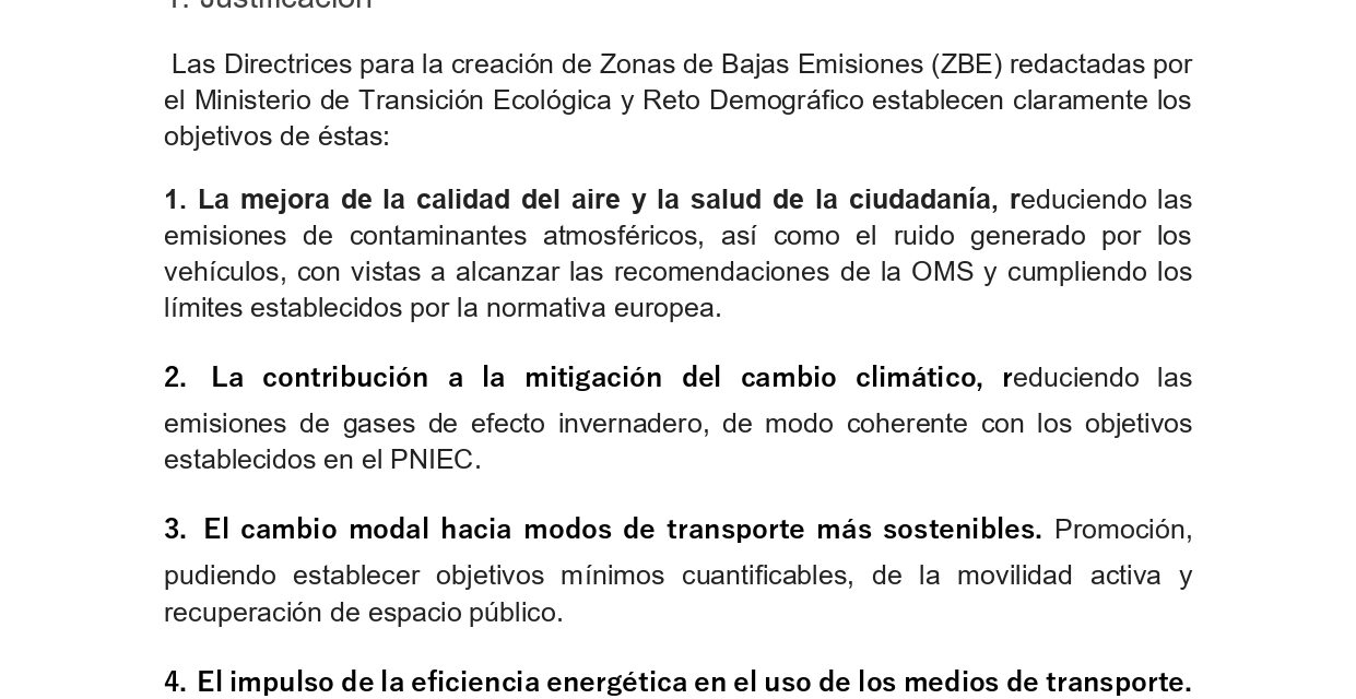 Propuestas para la ordenanza de Zonas de Bajas Emisiones