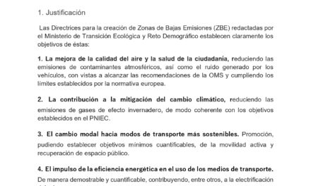 Propuestas para la ordenanza de Zonas de Bajas Emisiones