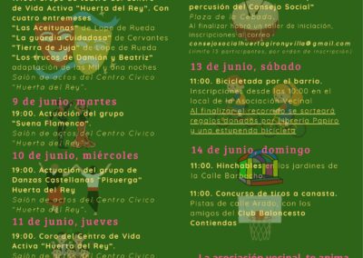 Fiestas Huerta del Rey 2026